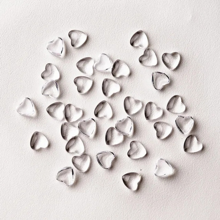 Mini Clear Resin Hearts