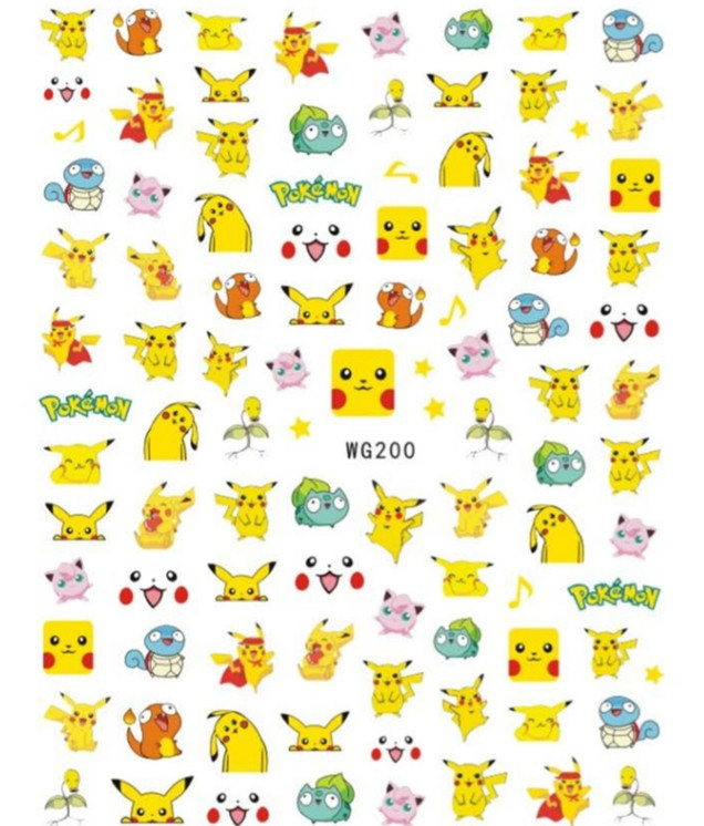 Pokemon Nail Decals WG200