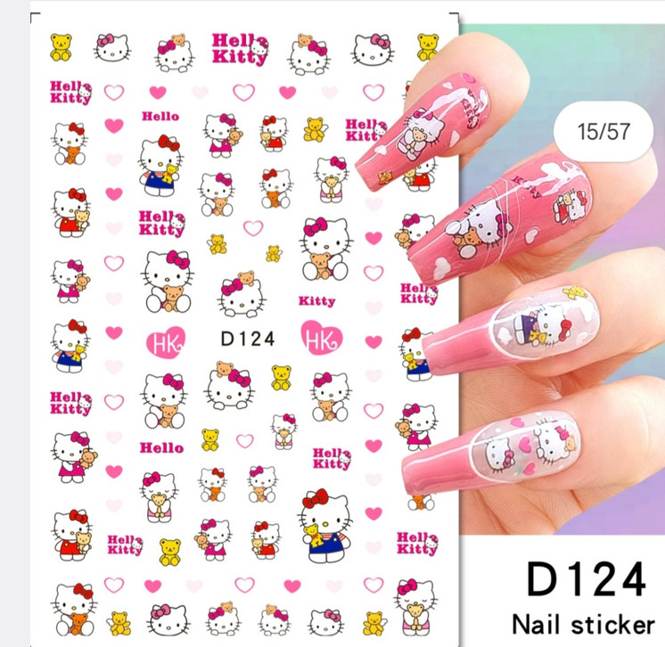 Hello Kitty Nail Decals  D124