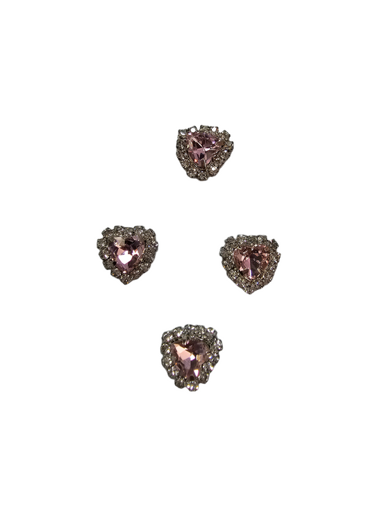 Halo Crystal Heart - Pink 