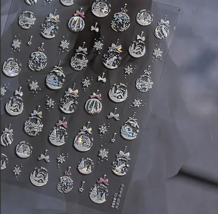 Christmas Decals MS429 - Silver