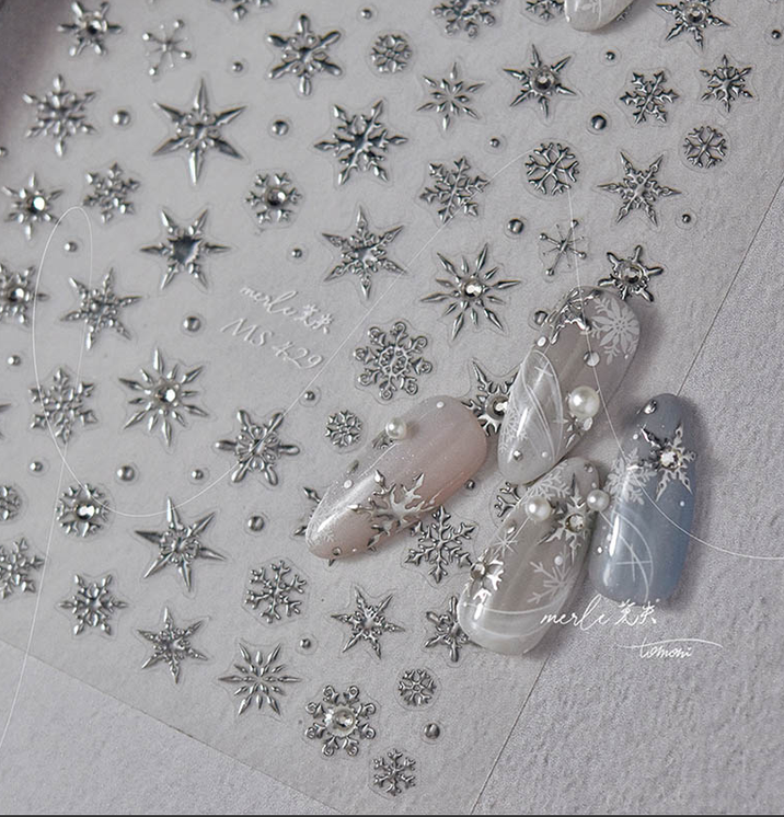 Christmas Decals MS429 - Silver