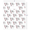 11096142 | 8 x 10 Tootie Tooth Scatter Print Bags 100/Pack | Die-cut handles. Tough, biodegradable, white 2.0 mil plastic. 100 per pack.