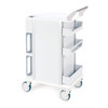 7065537 | Insight® Ergo 3-Drawer Hygiene Cart with Elock | Casters: 5" diameter with two locking.