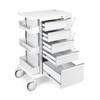 7065541 | Insight® 5-Drawer Hygiene Cart | Full-extension, ball-bearing drawer slides maximize storage capacity.