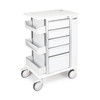 7065542 | Insight® 5-Drawer Hygiene Cart with Elock | Casters: 5" diameter with two locking.