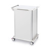 7065543 | Insight® Storage Cart with 3" Casters | Stainless side handle and integrated cut-out handle on the other side help guide it effortlessly through any department.