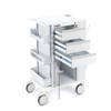 7065547 | Insight® 3-Drawer Hygiene Cart | Full-extension, ball-bearing drawer slides maximize storage capacity.