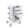 7065548 | Insight® 3-Drawer Hygiene Cart with Elock | Full-extension, ball-bearing drawer slides maximize storage capacity.