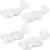 7154009 | Soft silicone with rollover edge improves patient comfort and reduces splatter. Four per pack.
