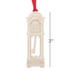 9017831 | 33rd Annual Dental Grandfather Clock Brass Ornament | Etched in 24K gold-plated brass. Lacquered accents add color and charm. 3" tall.