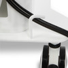 This cart features built-in cord management.
