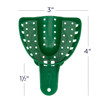 Excellent Bio Trays Disposable Impression Trays Large Upper 12/Pack | Perforated design ensures superior retention of impression materials, while color coding allows for quick and easy size identification. Disposable. 12 per pack.