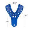 Perforated design ensures superior retention of impression materials, while color coding allows for quick and easy size identification.