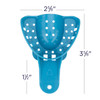 70103350 | Excellent Bio Trays Disposable Impression Trays Small Upper 12/Pack | Perforated design ensures superior retention of impression materials, while color coding allows for quick and easy size identification. Disposable.