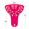 70103355 | Excellent Bio Trays Disposable Impression Trays Anterior Upper 12/Pack | Perforated design ensures superior retention of impression materials, while color coding allows for quick and easy size identification. Disposable.