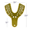 70103357 | Excellent Bio Trays Disposable Impression Trays Extra Large Lower 12/Pack | Perforated design ensures superior retention of impression materials, while color coding allows for quick and easy size identification.