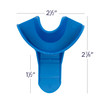 7017081 | Tray Aways® Disposable Solid Impression Trays Lower Anterior 12/Pack | Smooth, rounded edges provide patient comfort, while interior retention slots and vertical perforations ensure superior material retention and detailed reproduction.