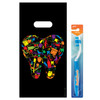 6 x 12 Vibrant Iconic Molar Bags | Die-cut handles. Tough 2.8 mil plastic.
