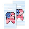 6 x 12 Stars and Stripes Molar Bags | Die-cut handles. Tough 2.8 mil plastic.
