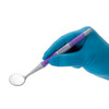 Zirc Purple Soft Grip Crystal HD® Size 5 Mouth Mirrors 4/Pack | Contoured non-slip silicone grip.