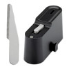 Includes a spring-loaded safety dispenser with magnetic holding base.