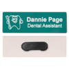 301741 | Magnet backing for easy attachment to clothes without creating holes.
