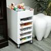 Hidden top compartment for storage of items you want to keep out of site.