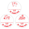 Practicon Personalized Red Name-A-Round Stickers 500/Roll 101210