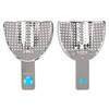 7019121 | Perma-Lock Stainless Steel Impression Tray No.4 Medium Upper | Trays have a permanently attached button on each handle for quick size identification.