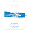 1021704 | 9 x 12 Superior Care Personalized Bags 500/Pack | Die-cut handles. Tough, biodegradable, white 2.0 mil plastic.