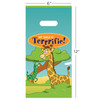 6 x 12 Giraffe Bags | Die-cut handles. Tough, white 2.8 mil plastic. 100 per pack.