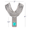 7019124 | Perma-Lock Stainless Steel Impression Tray No.5 Large Lower | Fully perforated for maximum adhesion.