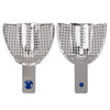 7019125 | Perma-Lock Stainless Steel Impression Tray No.6 X-Large Upper | Trays have a permanently attached button on each handle for quick size identification.