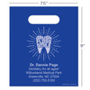 11096184 | 7¾ x 9 Brush Floss Smile F Personalized Bags 500/Pack | Die-cut handles. Tough 2.0 mil plastic.