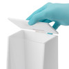 Easy-Fill Clear Single Bin Dispenser | Tough acrylic is easily cleaned with surface disinfectant.