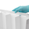 Easy-Fill Triple Bin Glove Dispenser | Tough acrylic is easily cleaned with surface disinfectant.