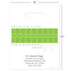 1021793 | 9 x 12 Premium Care Personalized Bags 1000/Pack | Die-cut handles. Tough, biodegradable, white 2.0 mil plastic.