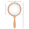 5-Inch Round Oak Mirror