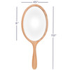 4 X 6 Oval Oak Mirror |  A beveled glass mirror inside a smooth handcrafted handle.