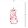 1109622 | 7¾ x 9 Wear Your Smile Bags 100/Pack | Die-cut handles. Tough, biodegradable, white 2.0 mil plastic. 100 per pack.