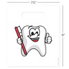 1109638 | 7 ¾ x 9 Tootie Tooth Bags 100/Pack | Die-cut handles. Tough, biodegradable, white 2.0 mil plastic. 100 per pack.