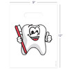 1109639 | 9 x 12 Tootie Tooth Bags 100/Pack | Die-cut handles. Tough, biodegradable, white 2.0 mil plastic. 100 per pack.