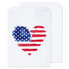 1085141 | 7½ x 10 American Heart Flag Paper Bags 100/Pack | Earth-friendly, patient-friendly take-home paper bags.