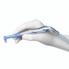 The Reverse Radius silhouette allows the handpiece to fit comfortably in the hand, while the 45-degree contra-angled hose connector reduces drag aggravation.