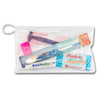 1109853 | SmileGoods Clear Zipper Unfilled Patient Paks are available for you to fill with your own custom assortment of home care products.