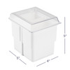ZIRC Organizer Storage Tub with Clear Cover | Cover measures 4"W x 5"D x 5"H inside.