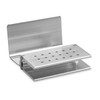 7075212 | 18-Hole Aluminum Bur Block | Hinged lid snaps into place and keeps burs secure during ultrasonic cleaning and autoclaving.