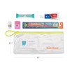 101731 | SmileGoods® Patient Paks include a toothbrush, toothpaste, and floss in a durable, reusable 4½" x 10" clear vinyl zipper bag.