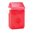 See-through plastic dispensers are color-coded by style and flavor.